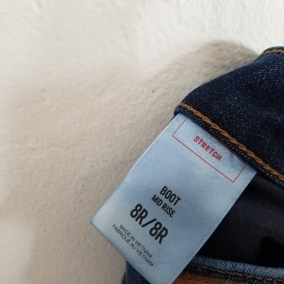 Express Boot Mid Rise Stretch Jeans Blue Size 8 - Picture 6 of 7